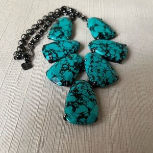 Harlow Statet Necklace In Variegated Teal Magnesite